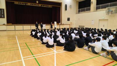 １年学年朝会